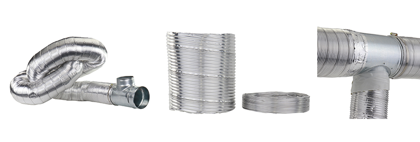 Das flexible Aluminiumrohr Dalap ALUDAP kann nach Bedarf geformt, gedehnt und montiert werden.