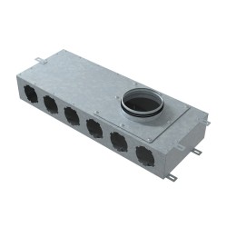 Metall-Verteilerbox MADB 4160, Ø 160, für 6 Flansche Ø 90 mm für das Flexitech-System